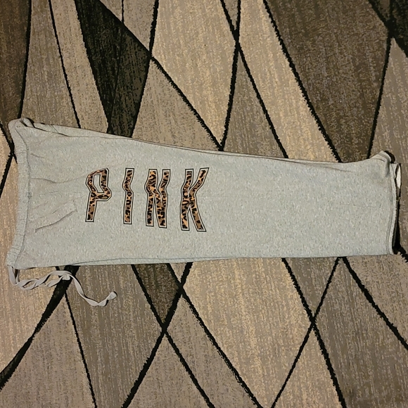 VS Pink Leopard HTF boyfriend sweatpants